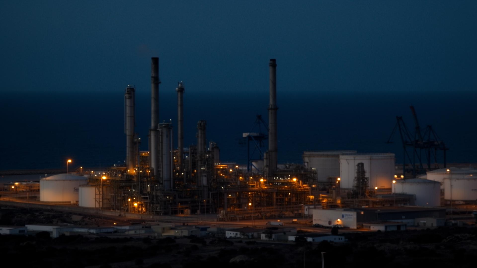 Biorrefinaria portuguesa ao amanhecer